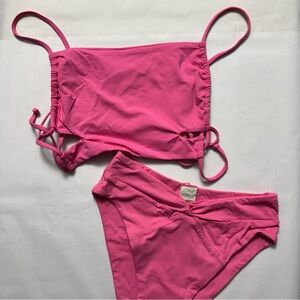 LSPACE Pink Bikini Set Rafaella Top Nancy Lee Bottom
